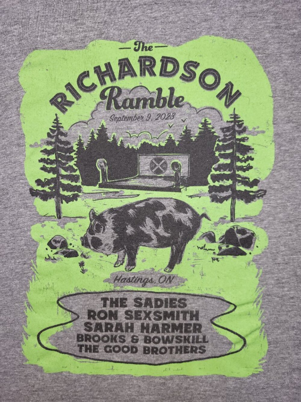 MillTex Richardson Ramble 2023 Hastings Ontario Concert T-Shirt Men's Medium - Picture 10 of 11